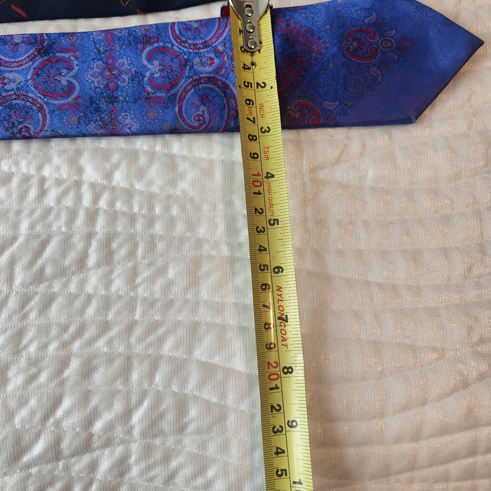 Elegant Blue and Black Men's Tie Set, Vintange - Picture 2 of 12